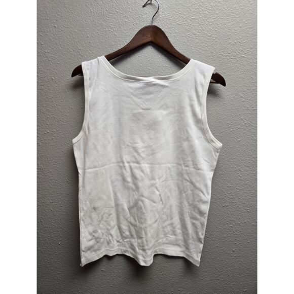 Y2K Large Sleeveless Montana First Summer Of The New Millennium White Tank Top - Picture 4 of 7